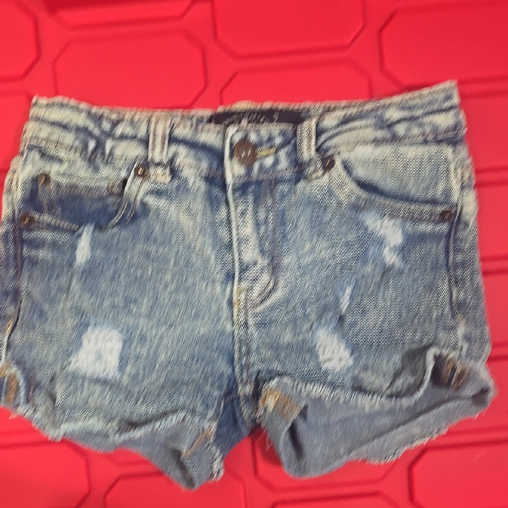 Denim Blue Girl's Shorts